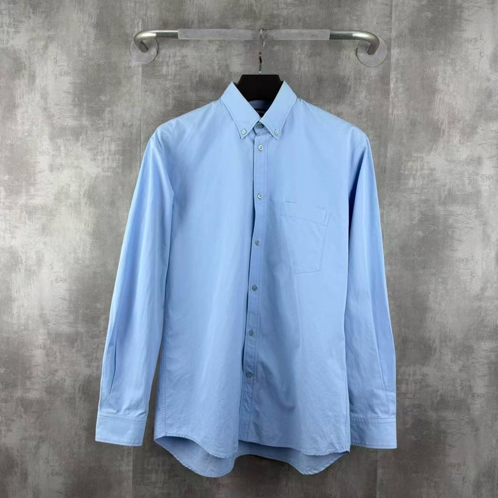 🚩steal authentic Balenciaga Sky Blue Dress Shirt